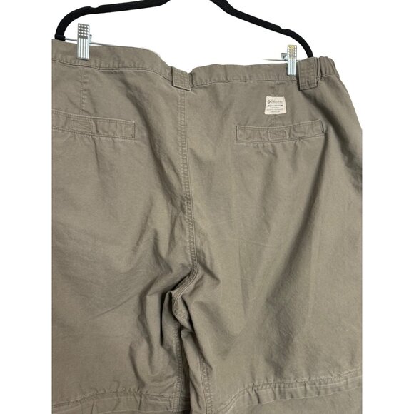 Columbia Mens Zip Off Legs Hiking Pants Size 44/30 Pockets Elastic Waist Tan - Picture 4 of 8